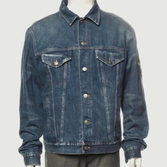 Gucci Warm Tiger Embroidery "Blind for Love" Accent Trucker Jacket - Picture 2 of 16